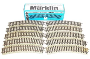 10x Marklin AC HO 1:87 Railway Layout CURVED M TRACK 5100 Length: 180mm NMIB! - Picture 1 of 3
