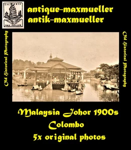 5 fotos originales vintage de Johor Markthalle Colombo Ceilán 1900/1910 - Imagen 1 de 11