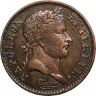 P5094 Inedit France 1/4 Franc Napoléon I Er Frappe Incuse Essai Cuivre