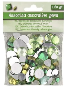 Deko Diamanten 60g: Scrapbooking, Bildende Kunst, Hochzeit. grün sortiert - Bild 1 von 1