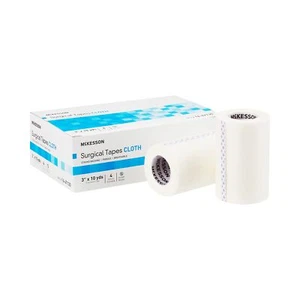 McKesson White Silk-Like Cloth Medical Tape 3" x 10 Yd 12 Boxes 4 Rolls/Box - Picture 1 of 2