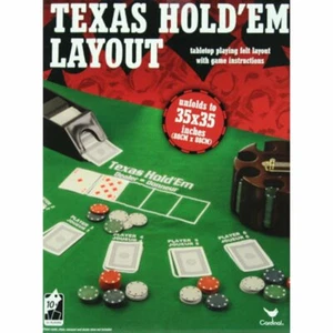 Cardinal Games Texas Hold 'Em Poker Layout Felt Mat (22560) **NEW** - Picture 1 of 4