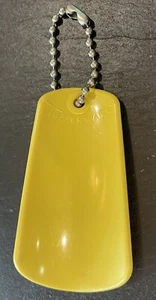 Vtg Tupperware 1225-4 Yellow Shoe Horn w/ Ball Chain Keychain Gadget Shoehorn - Bild 1 von 4