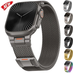 Pulsera con correa milanesa para Apple Watch 10 9 8 7 6 SE Ultra 2 44/45/46/49 mm - Imagen 1 de 19