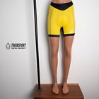 ASSOS FI.LADY Women's Yellow Black Compression Slim-Fit Cycling Shorts Size XS 
