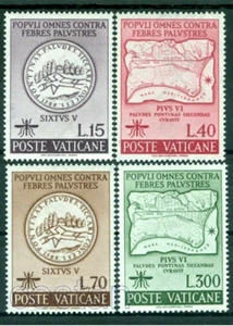 1962 Fighting Malaria,Pope Sixtus V/reclamation of Pontine Marshes,Vatican393MNH - Picture 1 of 1