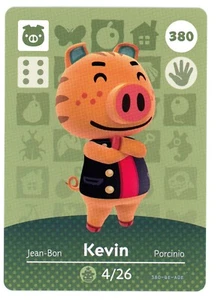 Kevin #380 - Amiibo Card - Animal Crossing Series 1 - Authentic Nintendo - Picture 1 of 2