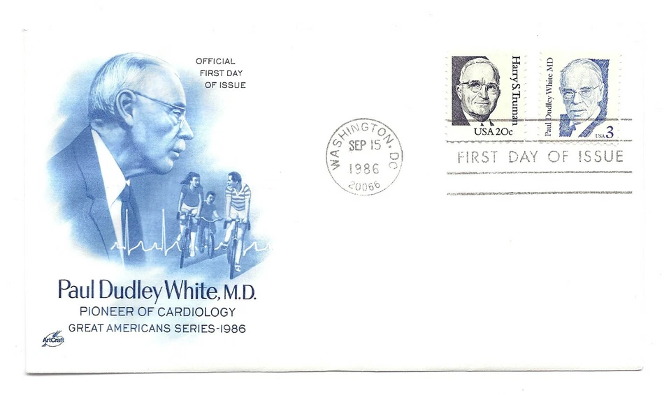 2170 3c Paul Dudley White, MD, ArtCraft, single FDC - Image 1 of 1