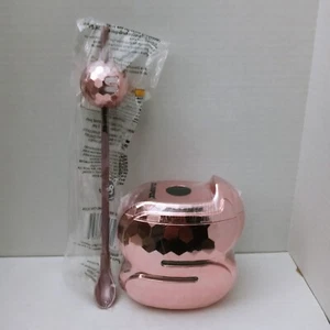 7-11 Disco Ball Slurpee Cup And Matching Light Up Straw New Sealed Pink Rose Gol - Picture 1 of 6