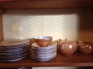 28 pc Japan marigold lustre luncheon set with creamer and sugar - Picture 1 of 12