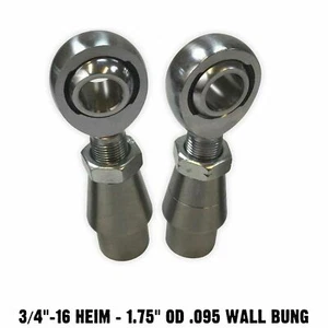 Panhard Bar Chromoly Heim Joint Rod End Kit 3/4-16 x 3/4 Bore 1.75" OD .095 Wall - Picture 1 of 8