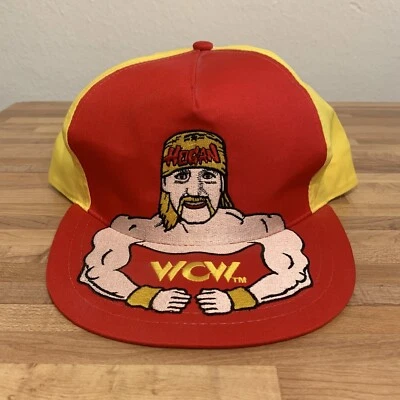 Vintage WCW World Championship Wrestling Hulk Hogan Embroidered Hat Snap Back - Image 1 of 4