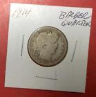 1914 Us Barber Silver Quarter "Philadelphia" Mint! Old Us Coin!