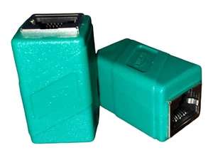 RJ45 Coupler 2 pack for Cat8 (green) - Afbeelding 1 van 2