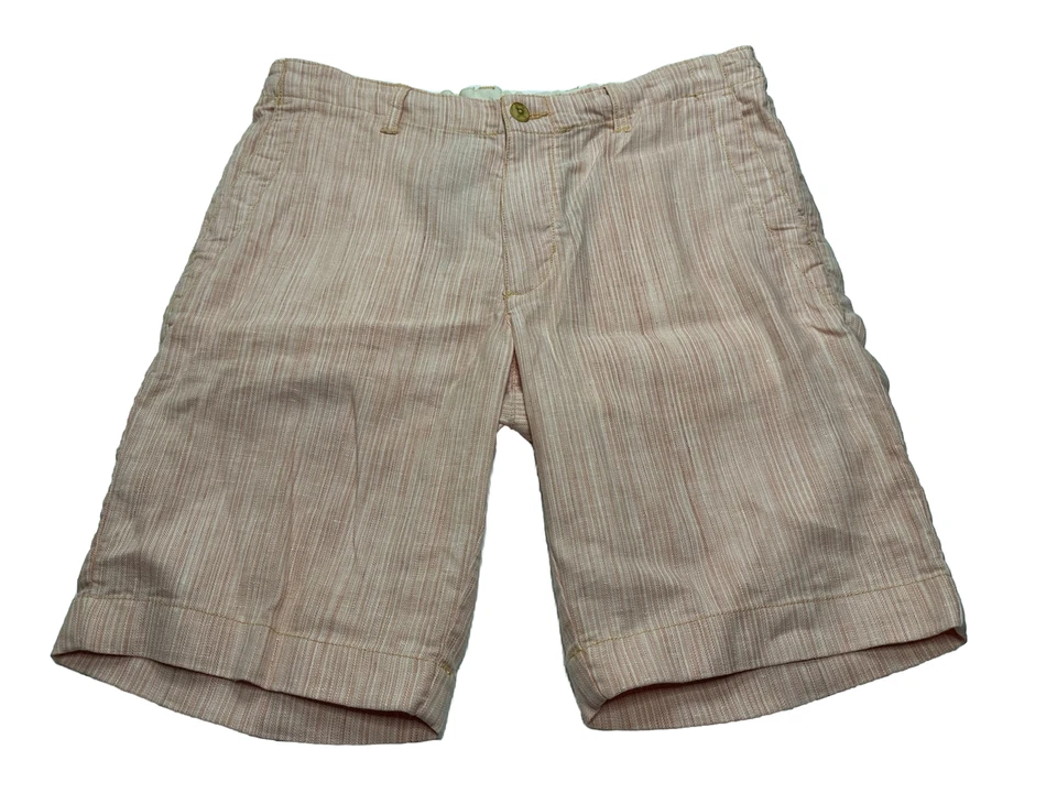Pantalones Cortos Para Hombre Tommy Bahama Harbor Lino Espiga Medianos Sorbete Melocotón T81870 Foto 1 de 4