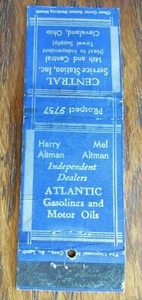 CUBIERTA DE CERILLAS DE GASOLINERA ATLÁNTICA: HARRY & MEL ALTMAN (CLEVELAND, OHIO) -G1 - Imagen 1 de 1
