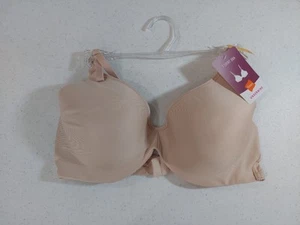 NEW Hanes Women's Size 34C Underwire T-shirt Bra Nude Tan Basic Underwear NWT - Picture 1 of 6
