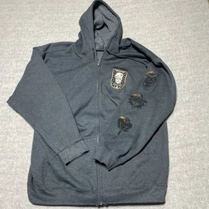 Call Of Duty Hoodie Mens Extra Large Gray Black Ops Battery Recon Ruin Full Zip - Picture 1 of 10