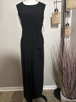 Tahari Arrhur S Levine черный без рукавов комбинезон размер 4 новый с Ярлыками - Изображение 1 из 4