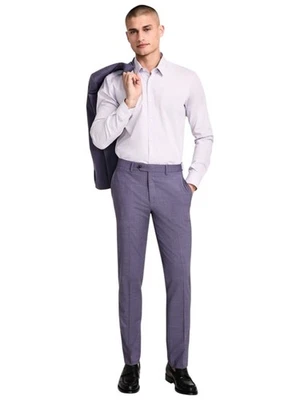 Pantalones de vestir Bar Iii para hombre ajustados 30/32 púrpura oscuro liso Foto 1 de 2