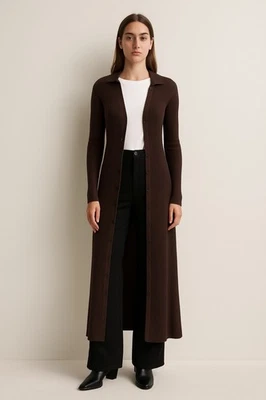 h&m sold out Rib-knit Button-front Dress L - Image 1 of 4