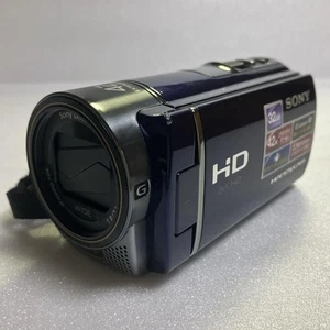 Sony HDR-CX180 Handycam HD AVCHD Camcorder Blue Body w/ Soft Case Used - Picture 1 of 16