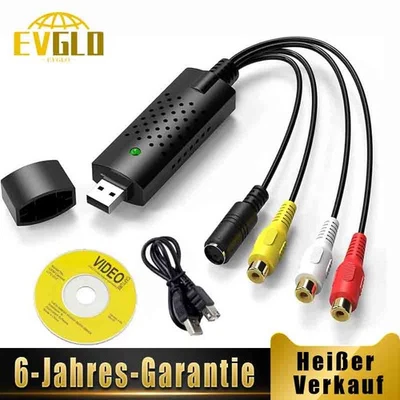 USB 2.0 Audio Video Grabber Konverter-VHS Digitalisieren und bearbeiten Adapter - Bild 1 von 4