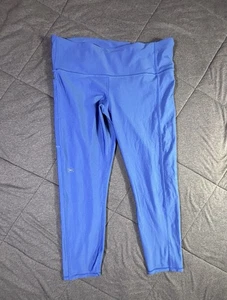 Damen-Kompressionsleggings Größe XL UNDER ARMOUR blau hoher Bund 7/8 Länge - Bild 1 von 6