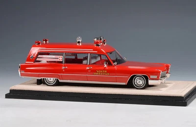 Stamp 1/43 1968 Cadillac Miller-Meteor Ambulance Red STM68802 - Image 1 of 4
