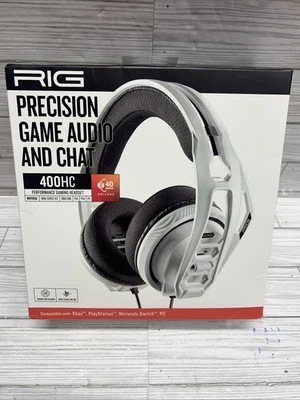 NEW ~ RIG 400HC Precision Game Audio & Chat Performance Gaming Headset - White - Image 1 of 4
