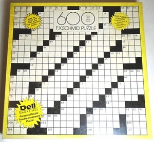 1994 F. X. Schmid Double Trouble Crossword Jigsaw Puzzle - 600 pcs - Sealed Box - Picture 1 of 1