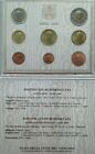 Vatican 2009 Coin Set Bu 1 Cents 2 Euro 3,88 His Holiness Pope Benedict Xvi