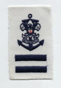 Sea Scout Ordinary Position Rang Patch, blau auf weiß, C/E, Stoff mit Gaze Rücken - Bild 1 von 2