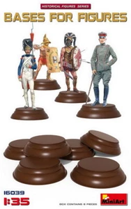 Bases de exhibición MiniArt (6 piezas) para figuras a escala 1/16, 1/32, 1/35, 1/48 - Imagen 1 de 1