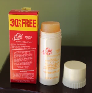 Old Spice Solid Stick Deodorant Musk Scent Orig Box 3 1/4 oz. NOS - Picture 1 of 4