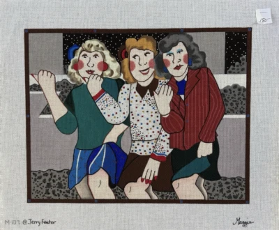 "Hitching a Ride" Jerry Fenter 手绘针绣帆布 Maggie M-107 18ct — 第 1/3 张图片