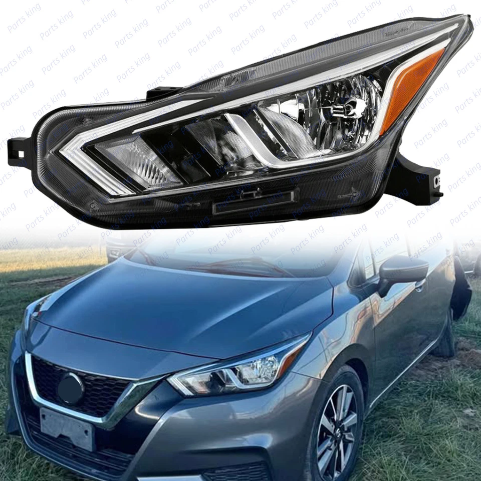 For 2020 2024 Nissan Versa S SV Halogen Headlight Left Driver Side Assembly LH - Image 1 of 4