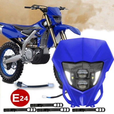 LED Headlight DRL with Blue Fairing for Yamaha WR450F WR250F 2007-2025 Dirt Bike - Image 1 of 4