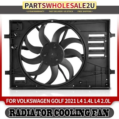 Novo conjunto de ventilador de refrigeração do radiador com cobertura para Volkswagen Golf 2021 1.4L 2.0L - Imagem 1 de 4