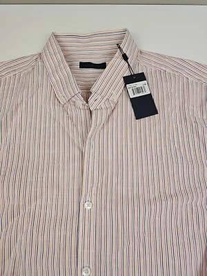 ZACHARY PRELL Skeeter Red Striped Long Sleeve Cotton Shirt Mens LG Red Label NWT - Image 1 of 4