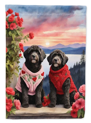 Portuguese Water Dog Two Hearts Flag Canvas House Size DAC4680CHF - Image 1 of 4