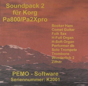 PEMO Software Soundpack 2 für Korg Pa800 oder Pa2Xpro - Bild 1 von 1