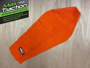 KTM SX SXF SX/F 2016-2018 FUNDA DE ASIENTO CON PINZA ACANALADA TODO NARANJA + COSTILLAS MXG CARRERAS - Imagen 1 de 2