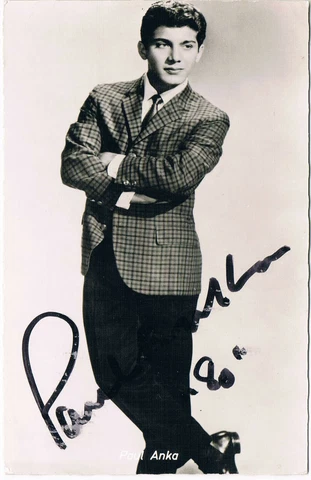 Paul Anka 1941- genuine autograph signed postcard photo 3.5"x5.5" 'Diana' Cover