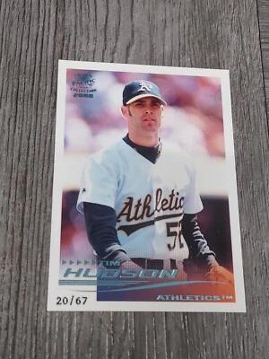 TIM HUDSON 2000 PACIFIC CROWN COLLECTION PLATINUM BLUE CARD.#20/67.A's. - Image 1 of 2