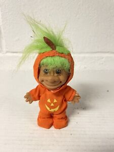 Russ 5" Troll Halloween Pumpkin Costume Green Hair 5 inch