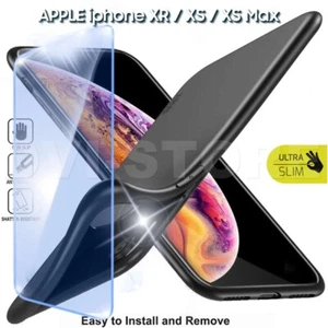 COVER per Apple iPhone XR / Xs MAX Custodia tpu Matte Opaco Pellicola VETRO - Foto 1 di 1