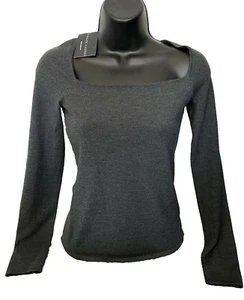 $555 NWT RALPH LAUREN DK GREY CASHMERE SZ SMALL WOMEN TOP THIN SWEATER 17C15 - Picture 1 of 11