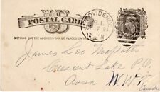 USA 1884 to Crescent Lake NWT no B/S but Broadview NWT S/R
