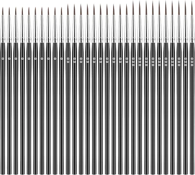 30 STK Pinsel Set,Feine Pinsel,Kleine Künstlerpinsel,Miniatur Detail Pinsel,Nylo